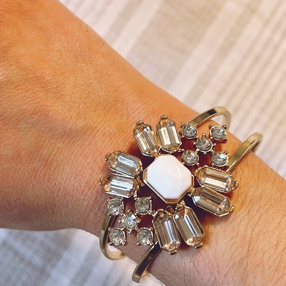 Gold Gem Cuff Bracelet - Picture 1 of 7